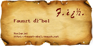 Fauszt Ábel névjegykártya