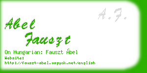 abel fauszt business card