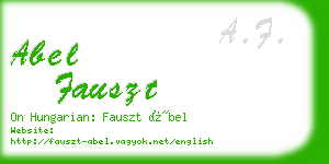 abel fauszt business card